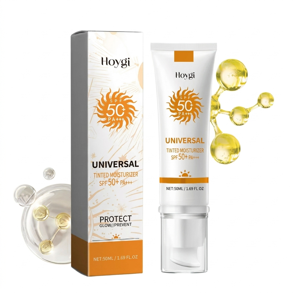 Getinte dagcrème SPF50+ voor egale teint en optimale zonbescherming. Hydrateert gevoelige huid.