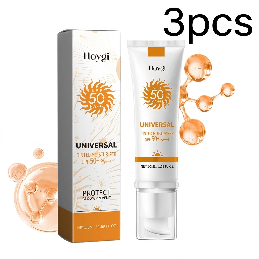 Getinte dagcrème SPF50+ naast make-up, voor dagelijkse huidverzorging en uv-bescherming. Hydrateert en egaliseert.