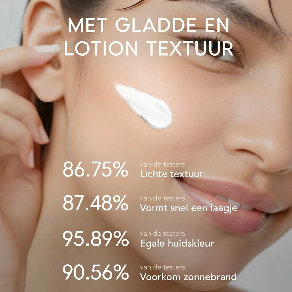 Hoge bescherming met zonnebrandcrème SPF 50+ en Sakura. Deze gezichtscrème biedt UV-bescherming voor een hydraterende, stralende huid.