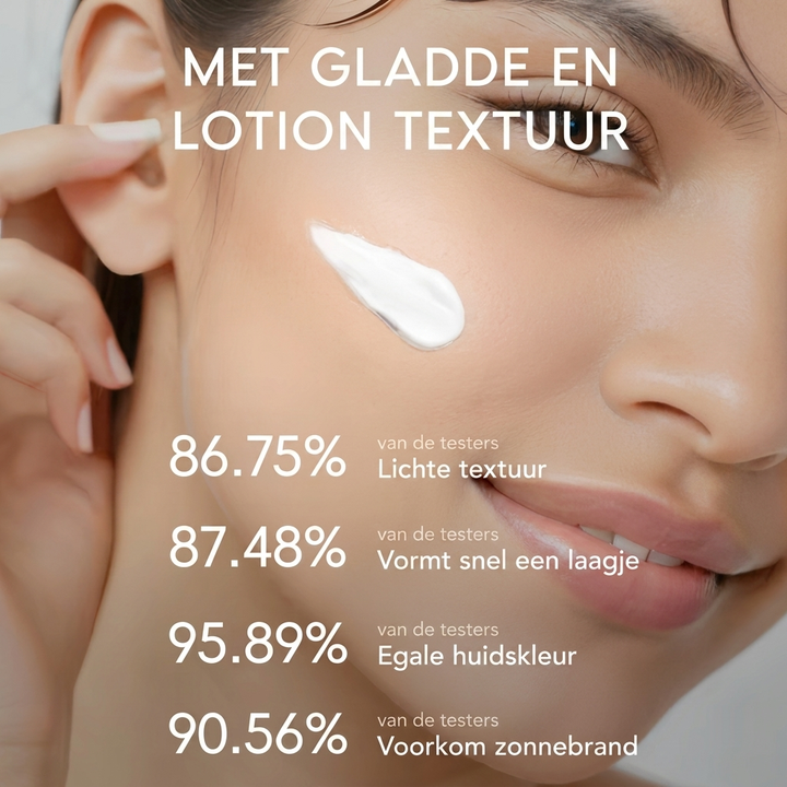 Hoge bescherming met zonnebrandcrème SPF 50+ en Sakura. Deze gezichtscrème biedt UV-bescherming voor een hydraterende, stralende huid.