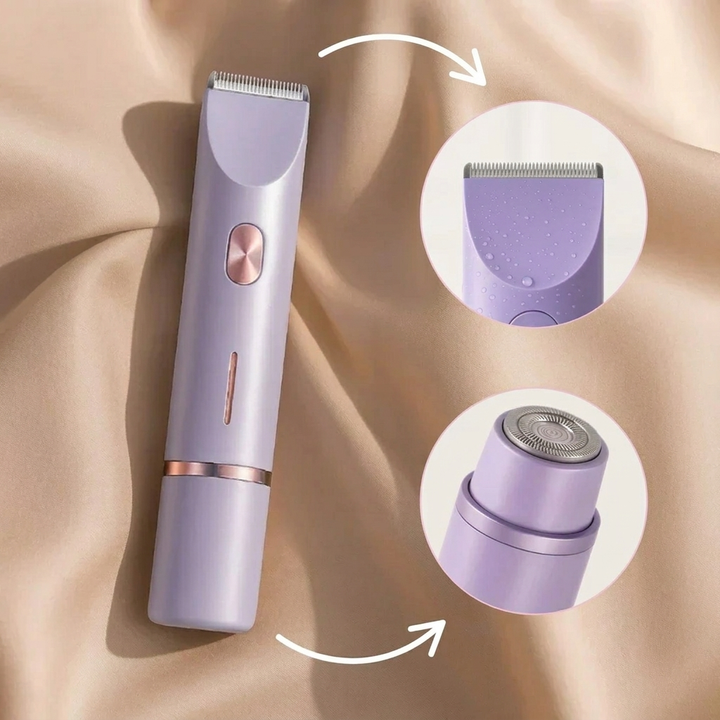 Roze dames intieme trimmer voor zachte, veilige ontharing gevoelige huid. Waterdicht & USB-C.