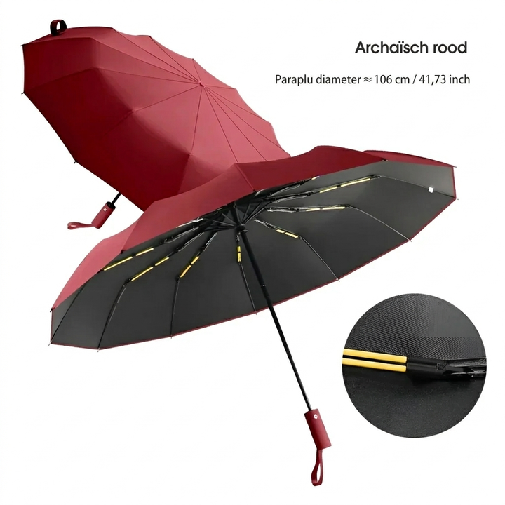 Opvouwbare paraplu, mvb26, beschermt tegen UV-stralen en regen; een essentiële weerbestendige accessoire.