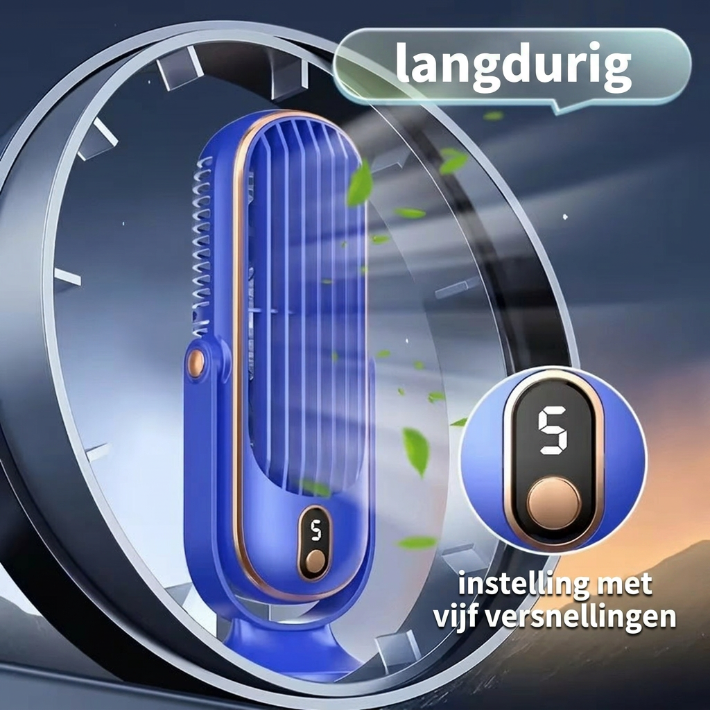 Draagbare luchtkoeler & ventilator voor snelle persoonlijke verkoeling, ideaal voor kantoor of thuis.