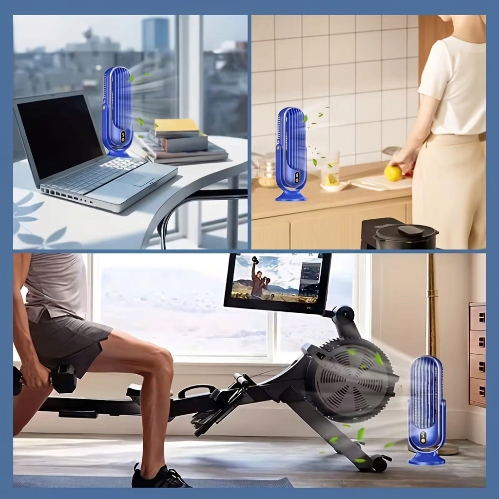 Efficiënte draagbare luchtkoeler en ventilator voor thuisgebruik, met krachtige en compacte verkoeling.