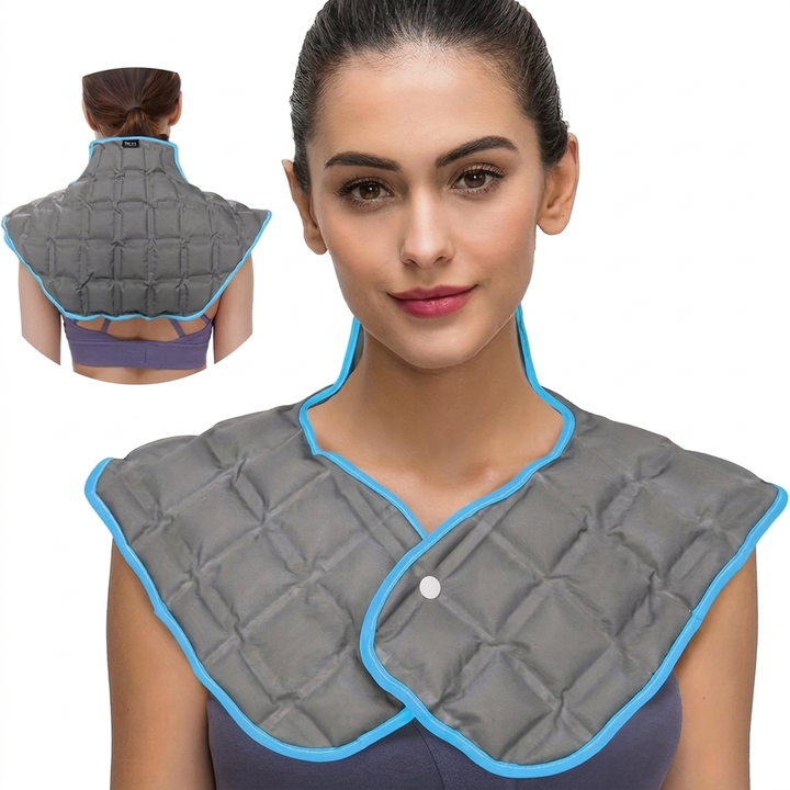 Unisex verkoelende gel wrap voor nek en schouders. Biedt directe verlichting bij spierpijn en hittegolf.