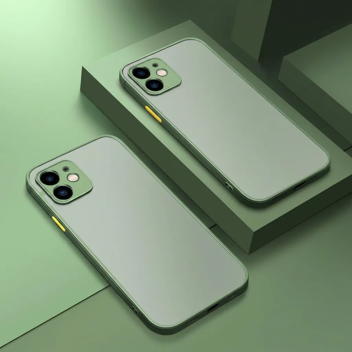 Stijlvol transparant acryl telefoonhoesje met antislip grip, voor een moderne en veilige gebruikerservaring.