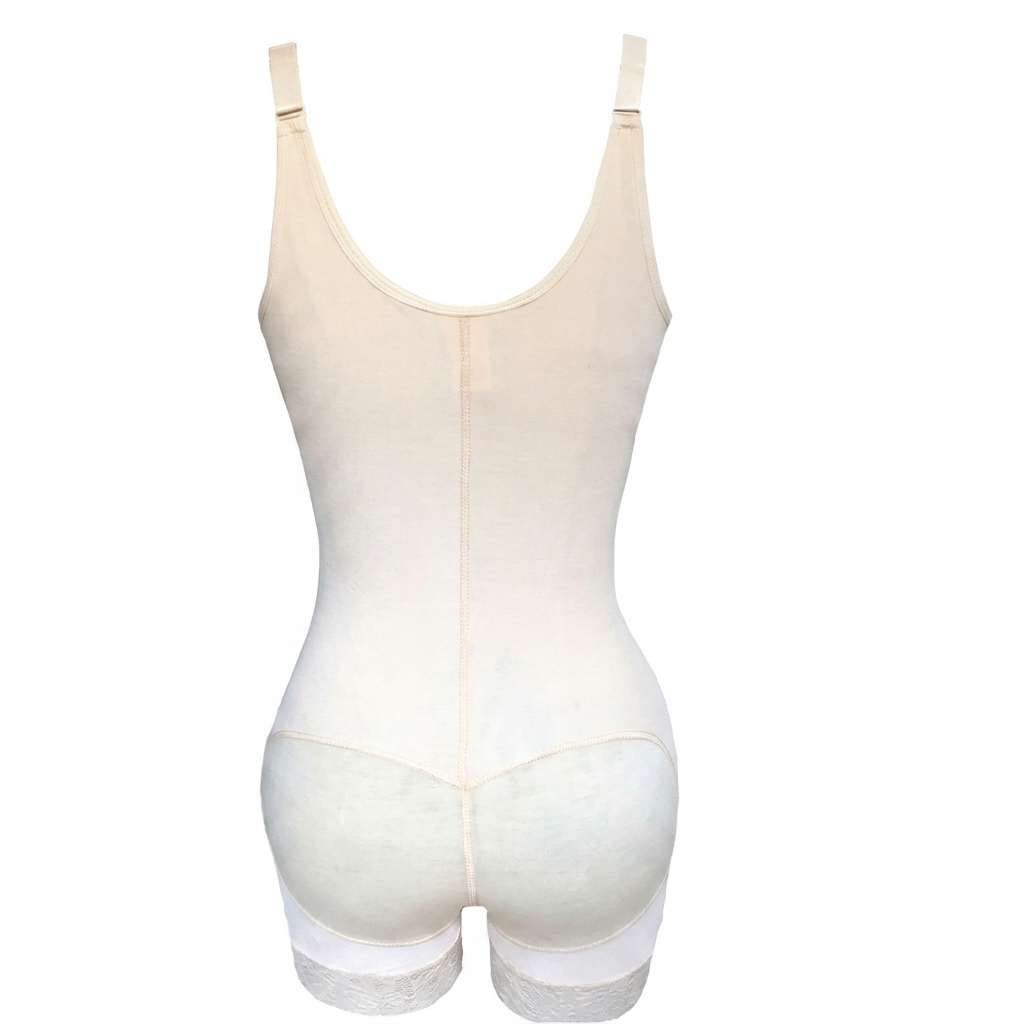 Zwarte naadloze dames corrigerende body met billift, ideaal als figuurcorrigerende onderkleding.