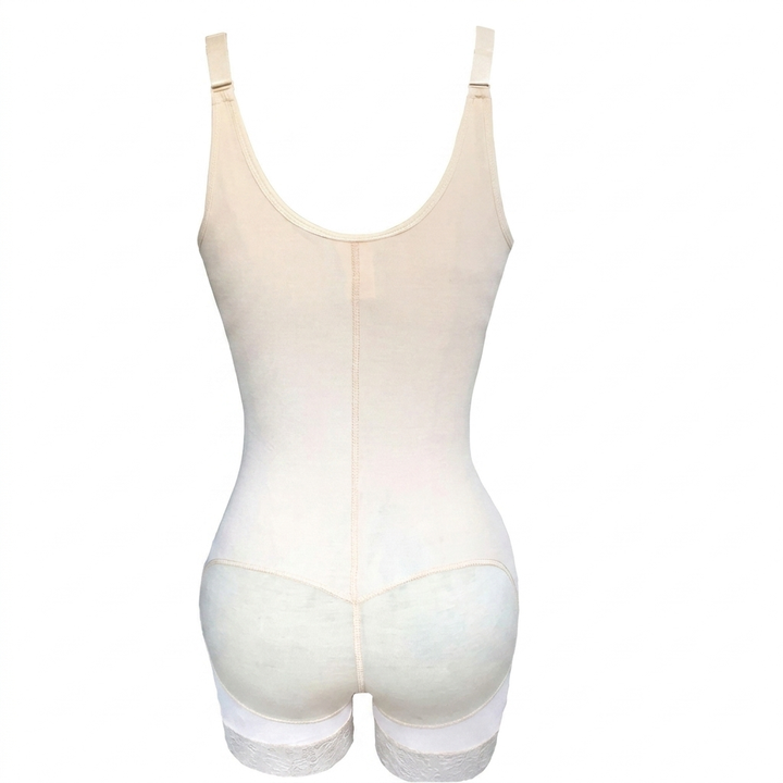 Zwarte naadloze dames corrigerende body met billift, ideaal als figuurcorrigerende onderkleding.