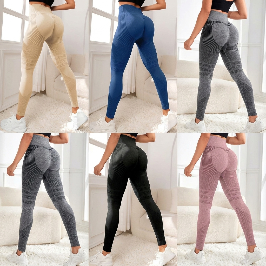 Dames naadloze stretchlegging met hoge taille voor fitness en yoga. Comfortabele sportlegging met heuplift.