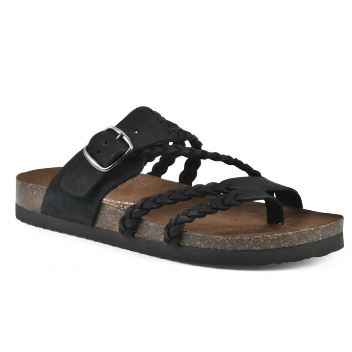 Stijlvolle dames platte sandalen met geweven bandjes, perfecte zomerschoenen voor vakantie.