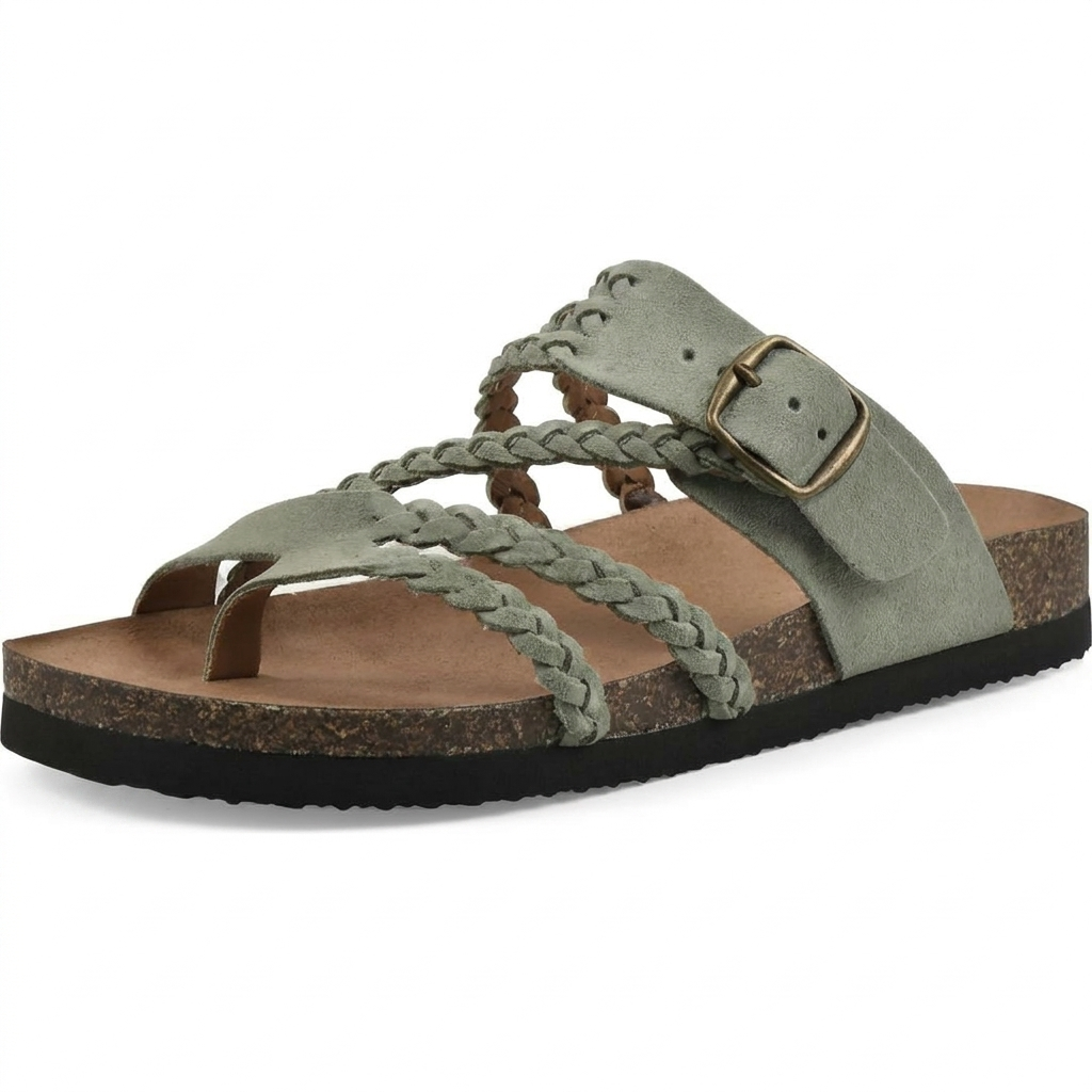 Modieuze platte sandalen voor dames met uniek geweven design, voor ultiem comfort en zomerse look.
