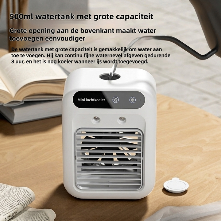 Multifunctionele luchtkoeler mvb26 met verkoeling, ventilator en mistfunctie voor optimaal binnenklimaat.