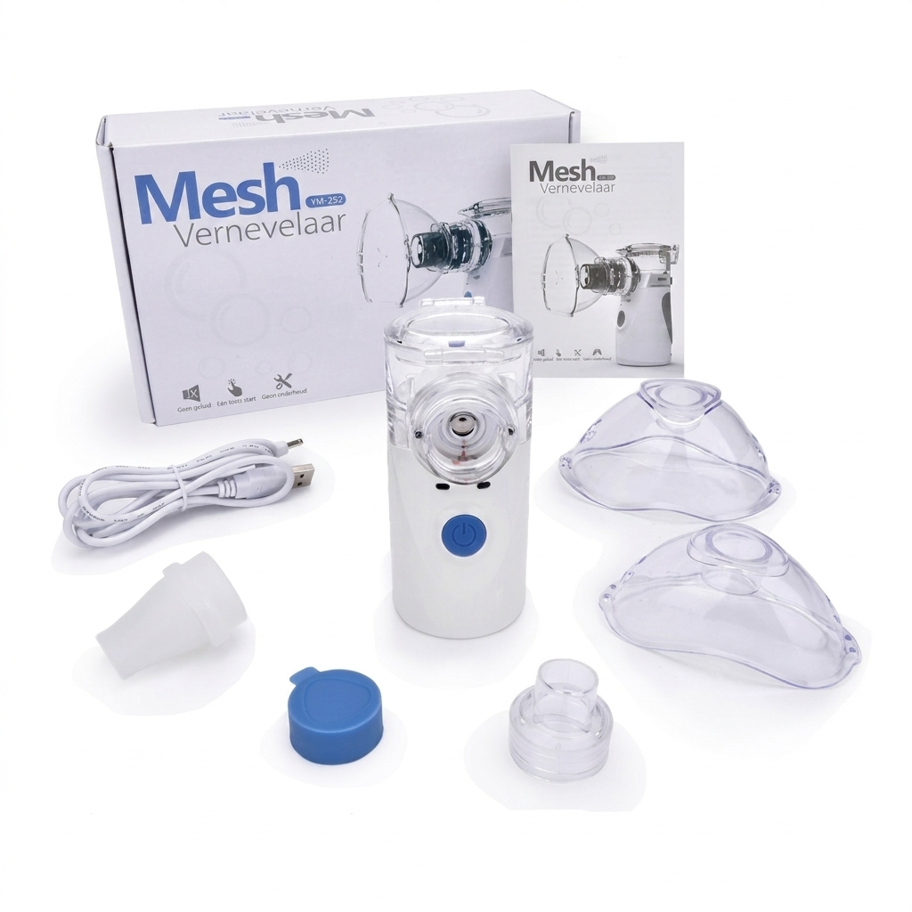 Fluisterstille ultrasone vernevelaar (mvb26) voor effectieve, comfortabele ademhalingstherapie thuis of onderweg.