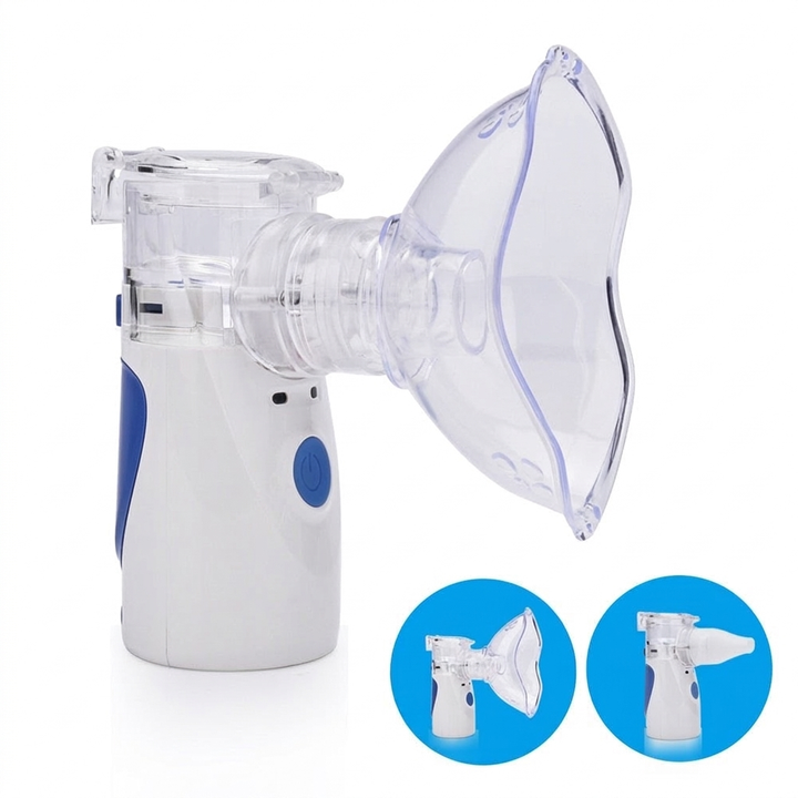 Draagbare fluisterstille ultrasone inhalator, ideaal voor astma en bronchitis, voor een gezonde vrije ademhaling.