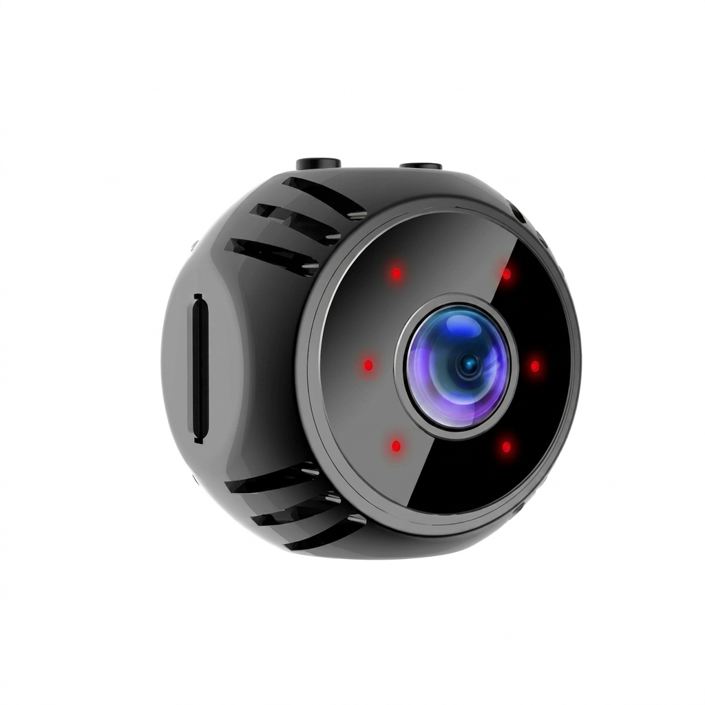 Draadloze slimme beveiligingscamera 1080p met nachtzicht, voor optimale huisbeveiliging en toezicht via wifi.