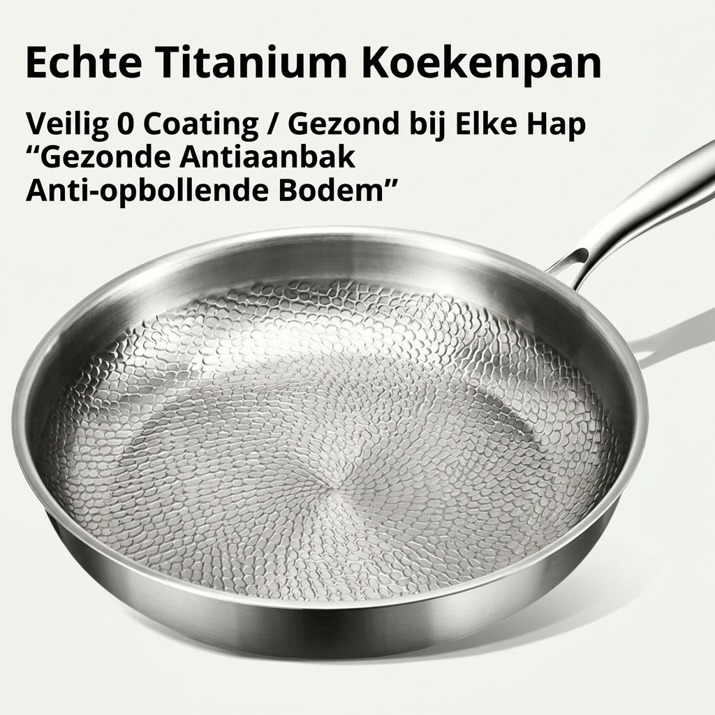 Glanzende titanium wokpan klaar voor roerbakken, compleet met passend deksel. Perfect voor snel en gezond koken.