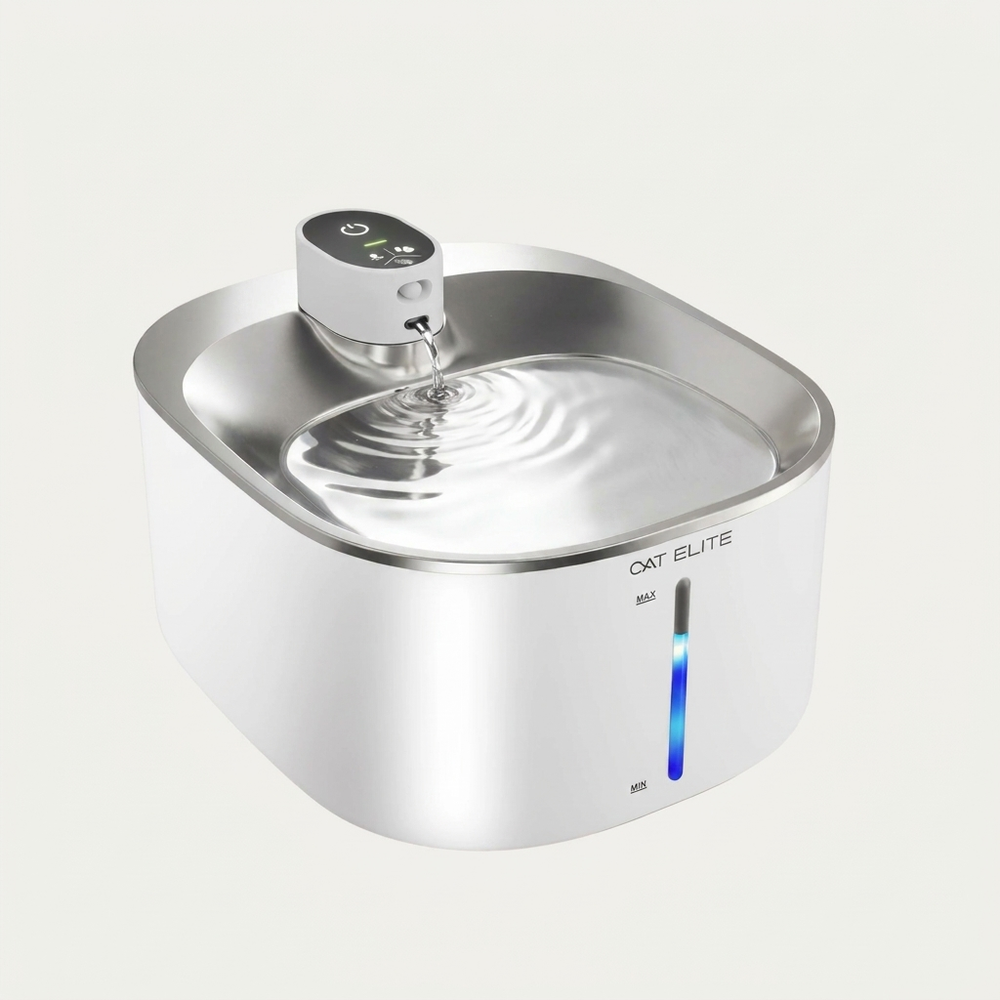Stijlvolle automatische katten drinkfontein met rvslook design. Biedt vers, gefilterd water voor gezonde hydratatie.