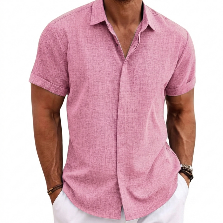 Heren t-shirt met korte mouwen, minimalistisch design, losse pasvorm, ideaal voor casual zomerkleding.