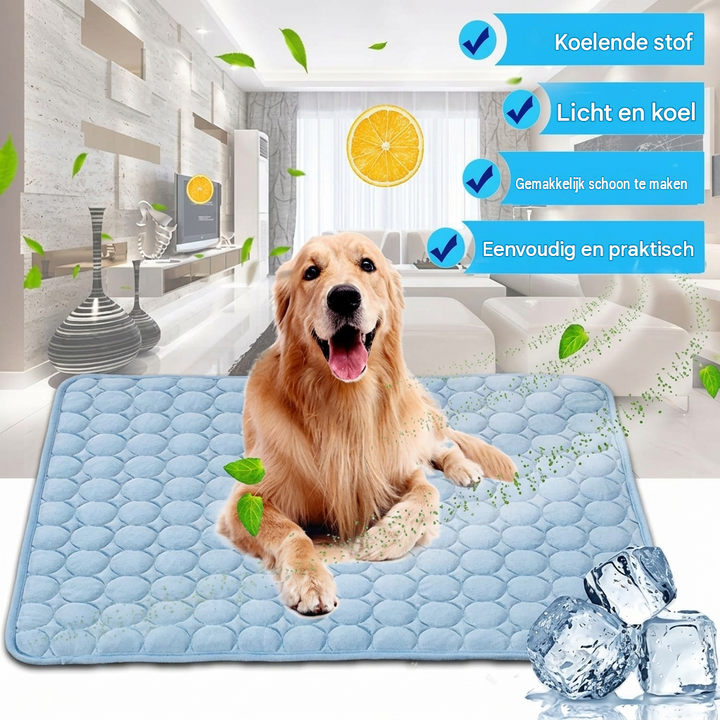 Huisdier koelmat ijszijde voor honden & katten, biedt verkoeling en comfort tijdens de zomer.