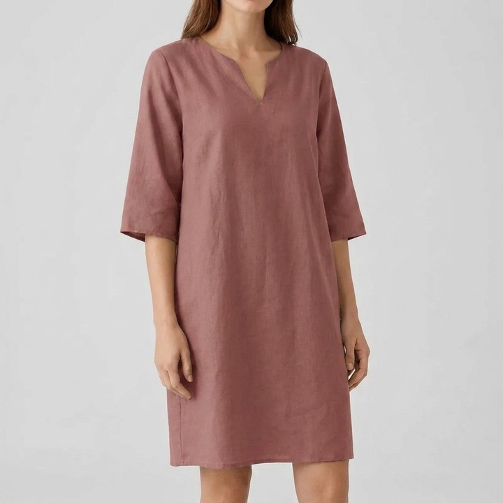 Retro midi-jurk voor vrouwen, casual en toch elegant. Deze vintage damesjurk heeft korte mouwen en een tijdloze stijl.