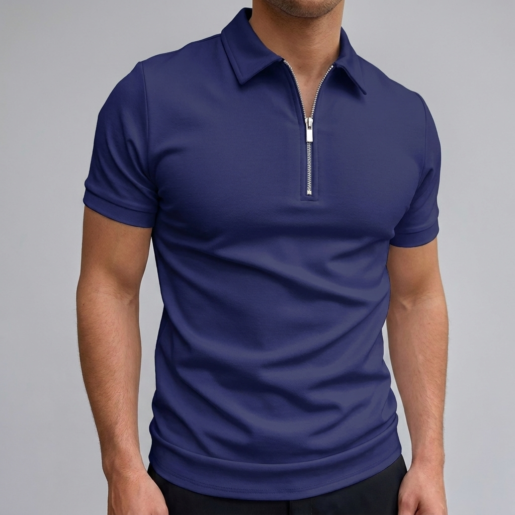 Stijlvol heren poloshirt met korte mouwen, ideaal voor casual zomerse dagen. Comfortabel en modieus.