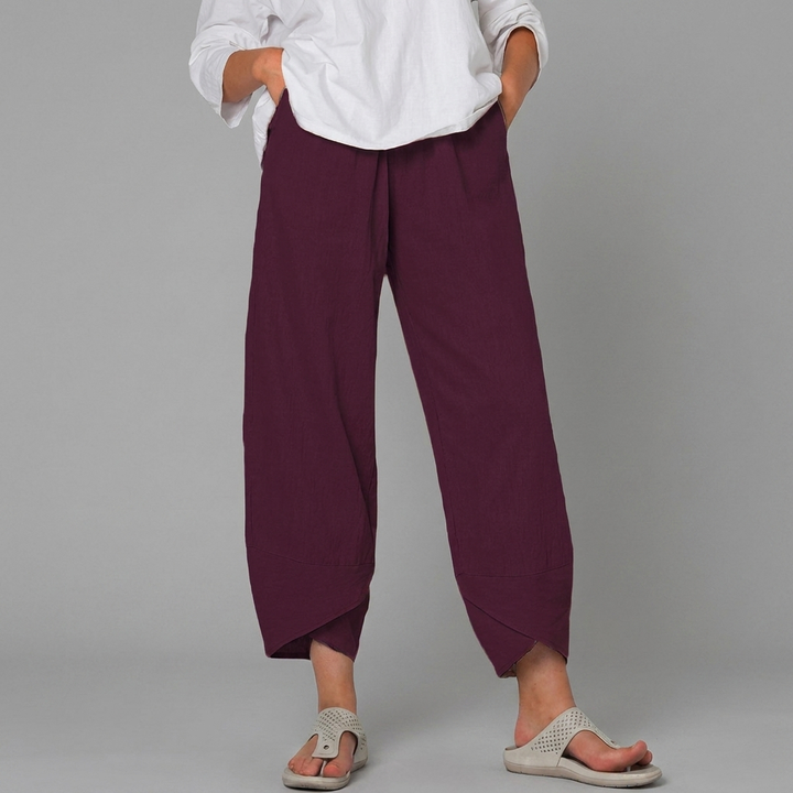 Stijlvolle damesbroek (CJ26) met rechte pasvorm, perfect als kantoorbroek of comfortabele casual look.