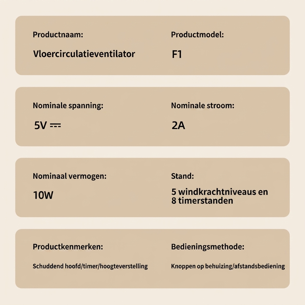 Moderne stille ventilator CJ26 met 3D-oscillatie en afstandsbediening. Perfect voor verkoeling en een fris binnenklimaat.