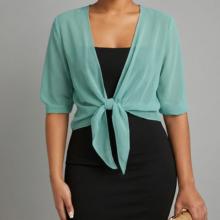 Dames lichtgewicht cardigan met sjaalkraag in effen kleur. Ideaal voor lente en zomer.