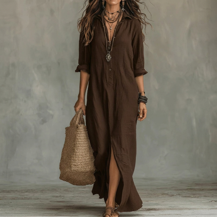Basic dames top met korte mouwen en ronde hals, een losvallend en comfortabel item voor je zomerse garderobe.