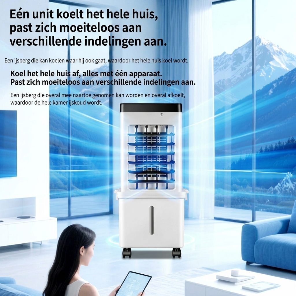 Draagbare oscillerende bureauventilator (CJ26) voor optimale verkoeling op kantoor, thuis of op reis in de zomer.