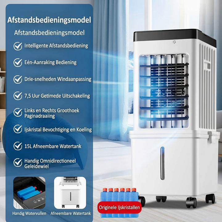 Compacte mini ventilator CJ26 met oscillatiefunctie, ideaal voor persoonlijke verkoeling op elk bureau of tijdens reizen.