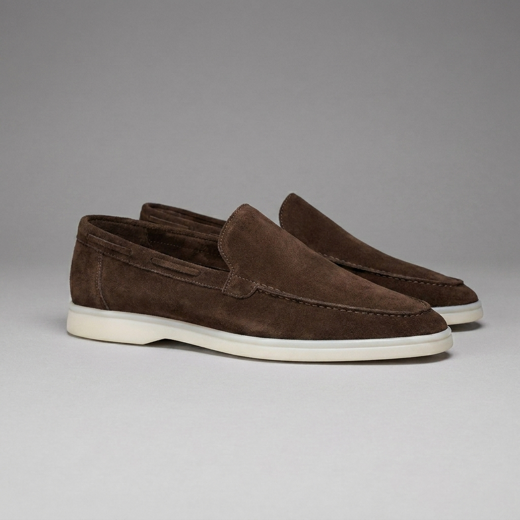 Moderne lichtgewicht heren loafers met platte zool, perfect als vakantieschoenen of casual schoenen.
