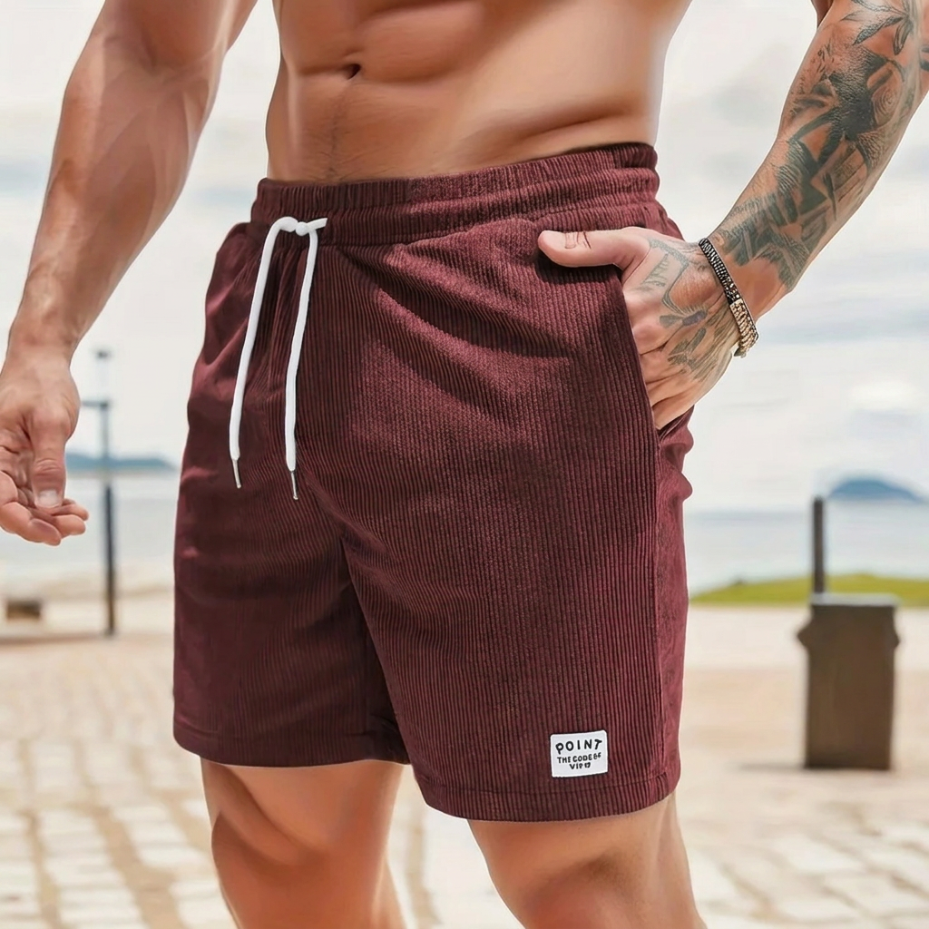 Heren casual vintage shorts CJ26 met rechte pasvorm, essentieel voor zomerse vrijetijd.