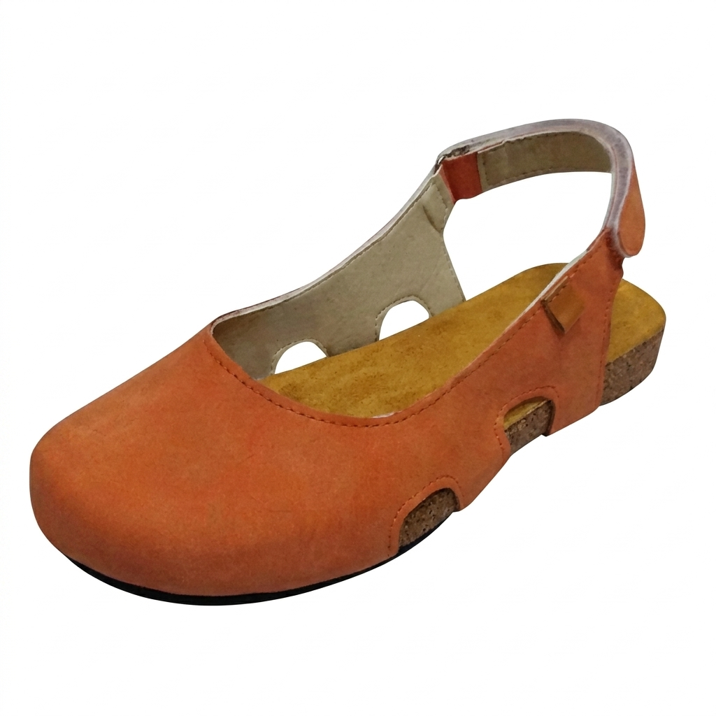 Dames sandalen CJ26: comfortabele platte zomersandalen met modieus hielbandje voor stijlvol dagelijks gebruik.