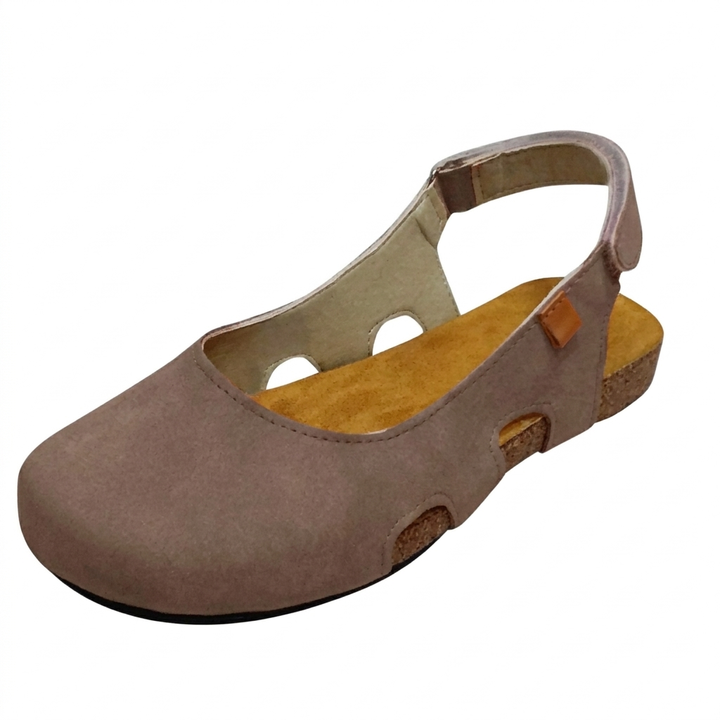 Elegante dames zomer sandalen CJ26 met comfortabel hielbandje; modieuze platte schoenen voor zomerse dagen.