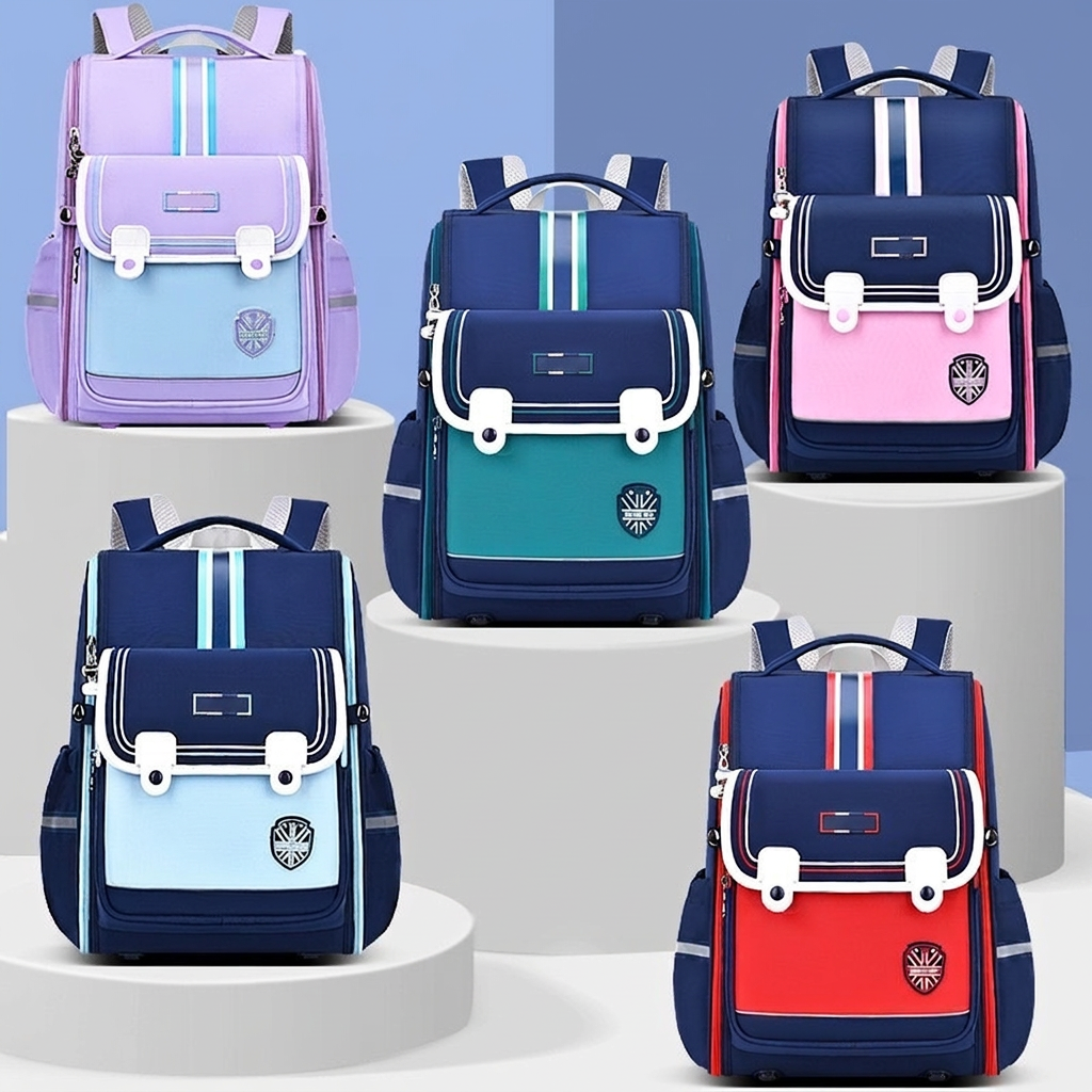 Meisjes schoolrugzak met ergonomische rugsteun, lichtgewicht en ideaal voor de basisschool.