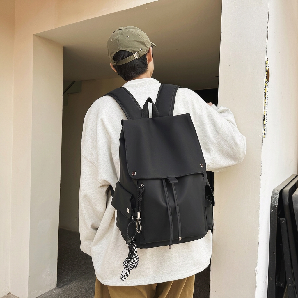 Binnenkant heren laptoptas met grote capaciteit; georganiseerde vakken voor laptop, tablet en accessoires.
