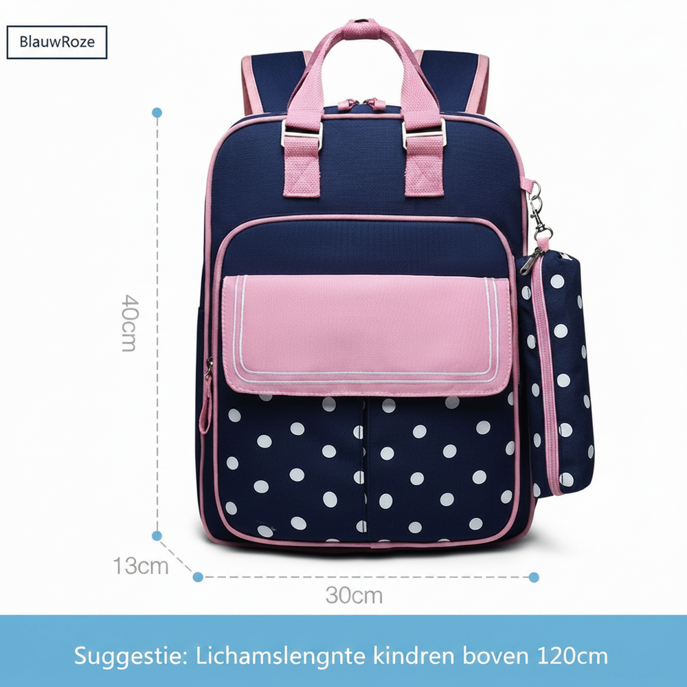 Kleurrijke kinder schooltas met vrolijk patroon, perfecte rugzak voor dagelijks gebruik op de basisschool.