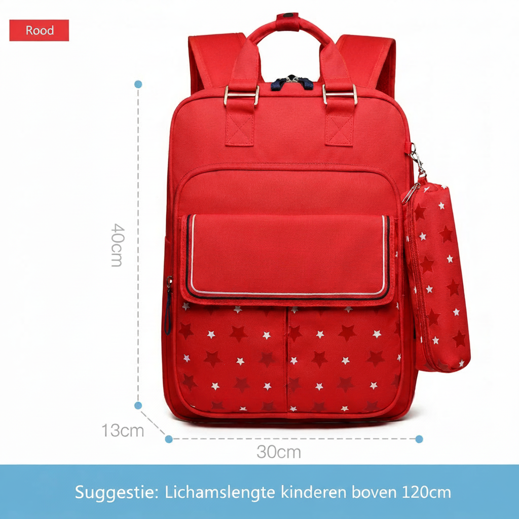 Stevige basisschool rugzak voor jongens en meisjes, een duurzame en vrolijke schooltas voor alledaags gebruik.