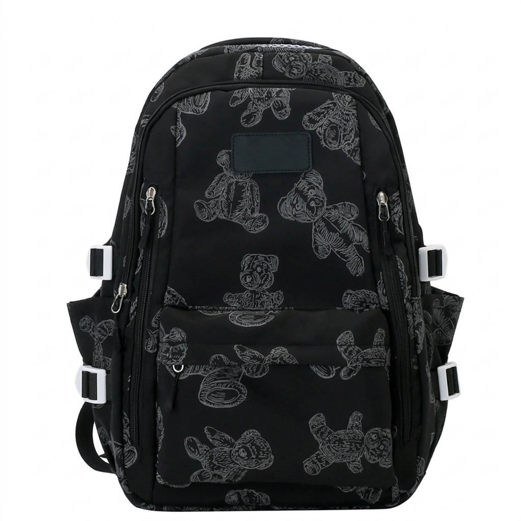 Stijlvolle canvas studenten rugzak in unisex design, ideaal voor dagelijks gebruik met laptopvak.