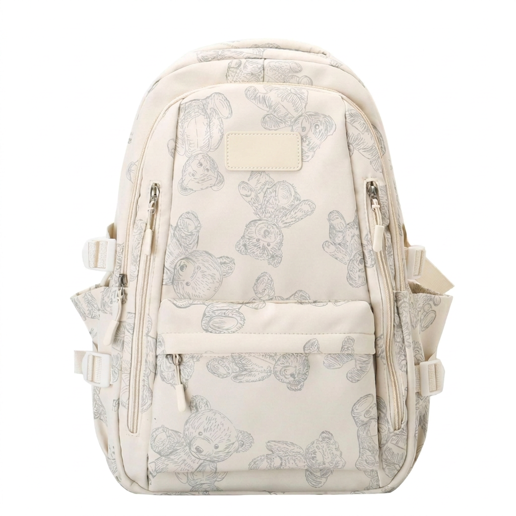 Unisex casual canvas rugzak voor school, werk en reizen, met ruime opbergruimte en moderne uitstraling.