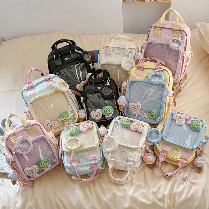 Trendy meisjes schooltas met meerdere vakken, perfect voor georganiseerde studenten. Stijlvolle en functionele rugzak.