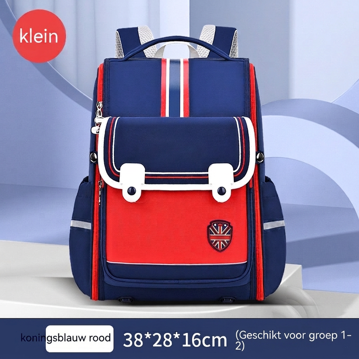 Gezonde en ruime meisjes schooltas, ergonomisch met optimale rugbescherming voor basisschoolkinderen.