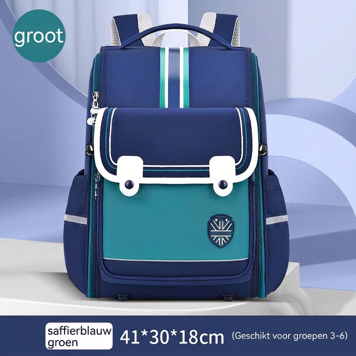 Lichtgewicht basisschool rugzak voor meisjes, met ergonomische rugsteun en voldoende ruimte.