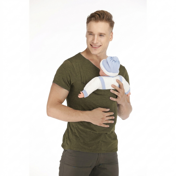 Comfortabel en stijlvol unisex draagvest, perfect om je baby dichtbij te houden. Een moderne babydrager.
