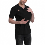 Zwart heren T-shirt met korte mouwen