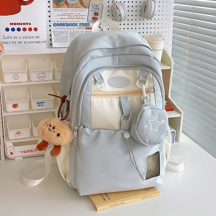 Trendy Koreaanse stijl meisjes schooltas, schattig design, geschikt voor alle schoolmeiden en accessoires.