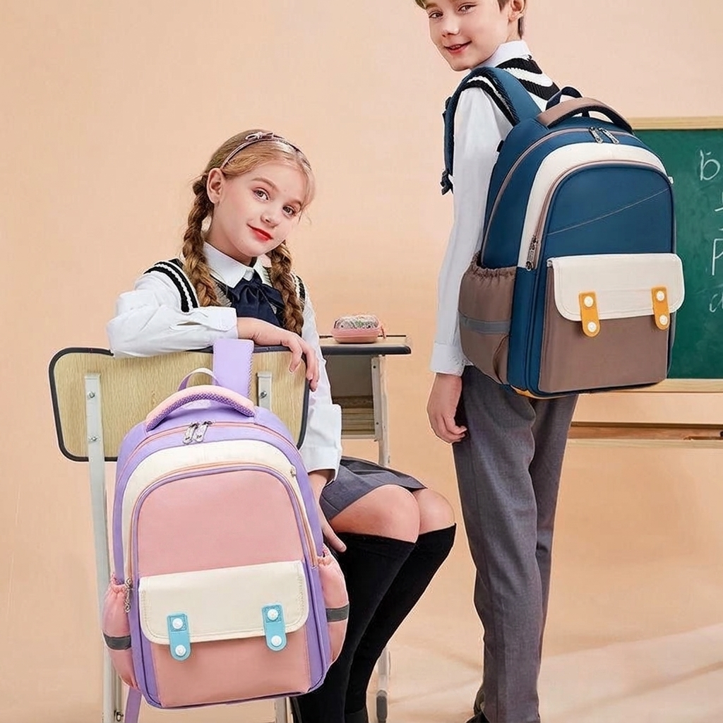 Comfortabele groene kinderrugzak voor basisschool. Ruime schooltas, ideaal voor schoolbenodigdheden en dagelijks gebruik.