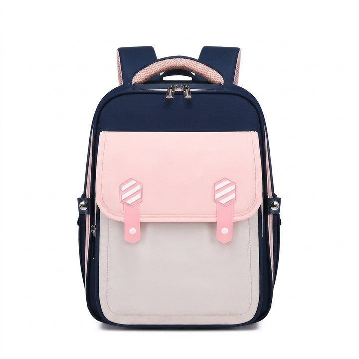 Open kinder schoolrugzak met ruime, georganiseerde compartimenten voor boeken en schoolbenodigdheden; comfort en gemak.