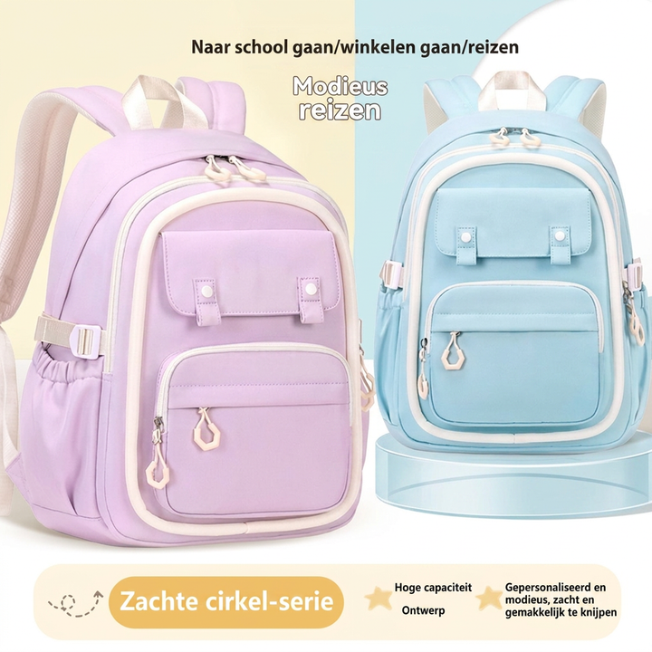 Lichtgewicht meisjes schooltas, perfect voor studenten. Multi-vakken ontwerp voor optimale organisatie van schoolspullen.
